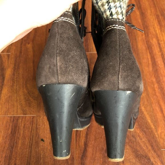 Hush Puppies Brown Heeled Boots - Picture 8 of 9
